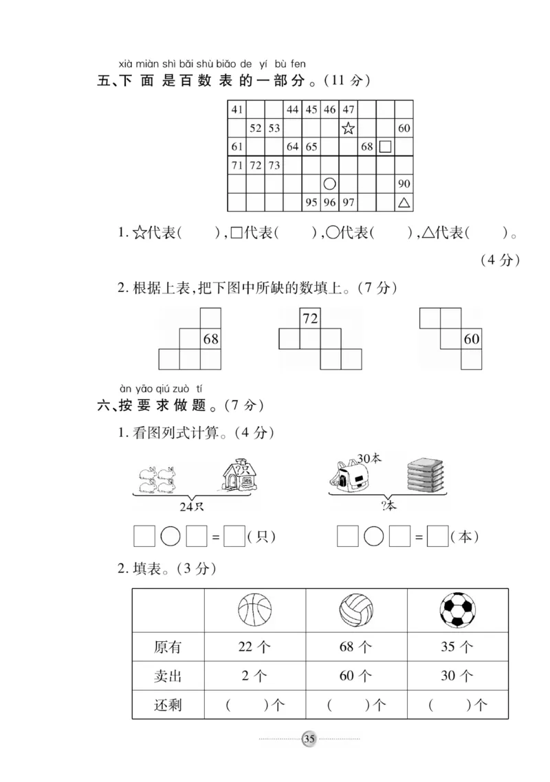 《研优大考卷》数学1年级下册（RJ）_一年级上下册资料_小学一年级学习资料-25年更新版_1-04、小学一年级数学下册_1-4-2、练习题、作业、试题、试卷_人教版_电子册