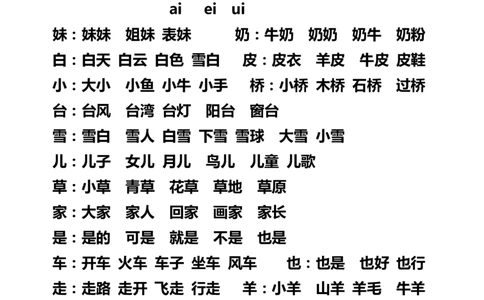 一（上）语文汉语拼音总复习_一年级上下册资料_小学一年级学习资料-25年更新版_1-01、小学一年级语文上册_08、专项练习_拼音生字