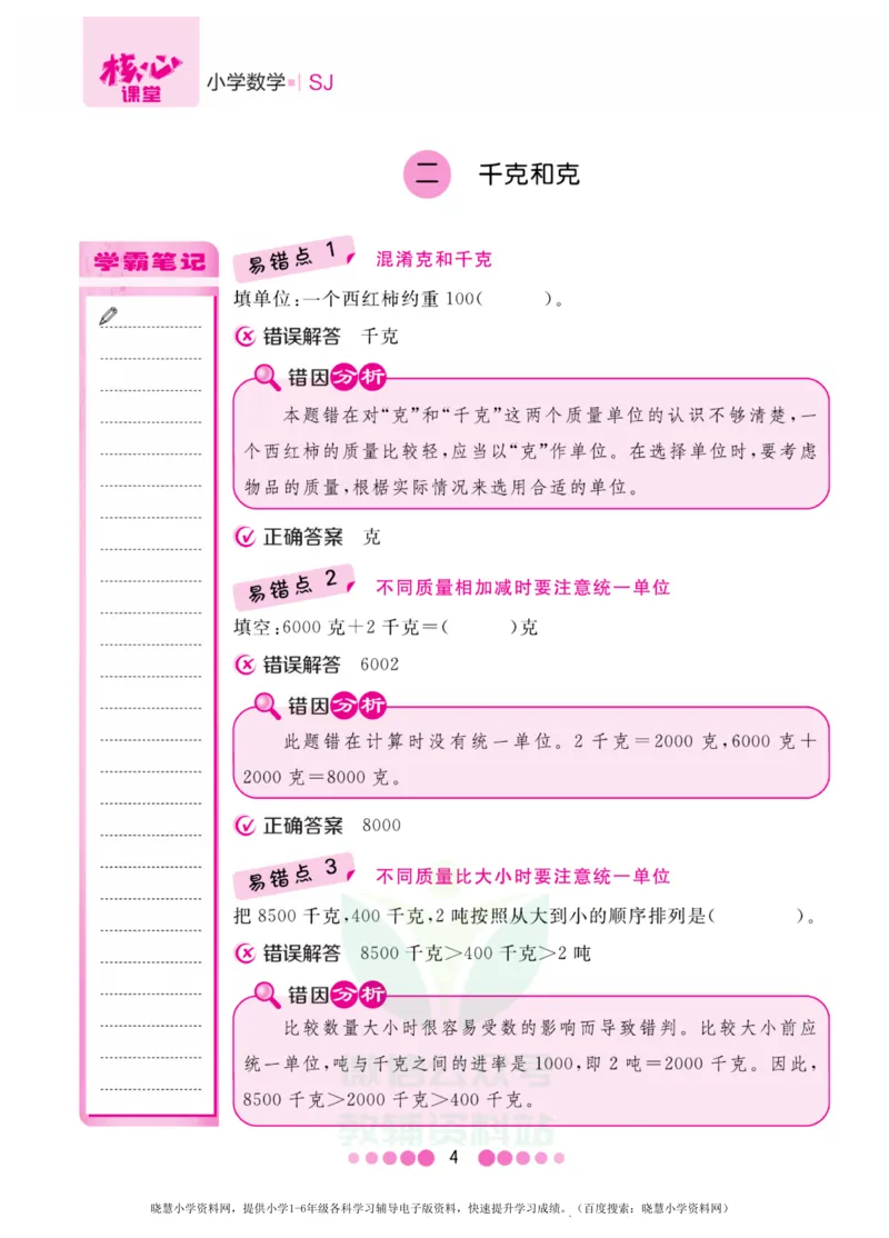 三年级上册数学苏教版易错清单_三年级上下册资料_三年级上语数英上下册学习资料_3-8-3、小学三年级数学上册_苏教版_1、知识点总结