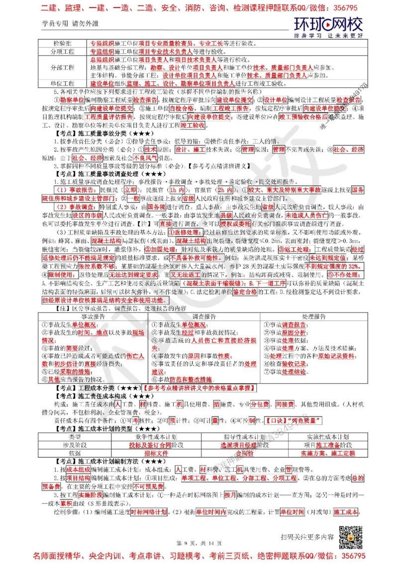 2025环球网校一级建造师《建设工程项目管理》必背10页纸_2026年一级建造师_2026年一建管理_2025年一建管理SVIP_05-考前密训✿央企特训✿机构普押_41-管理《考前10页纸+临考点睛卷》HQ