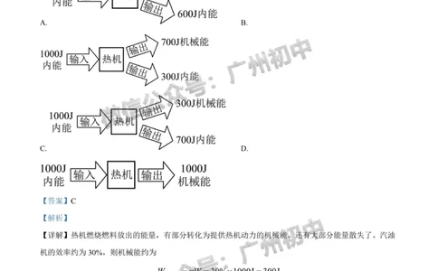 南沙区2023-2024学年九上期末物理答案解析_广州九上月考+期中+期末+一模二模+中考真题_2023-2024广州各区九上期末统考真题带答案_南沙区