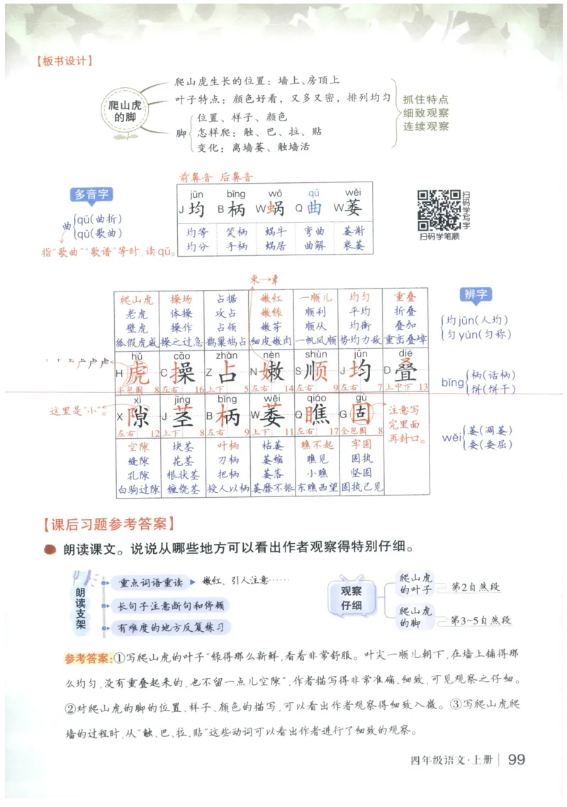 《状元笔记》_25秋小学语数英习题试卷_语文_25秋《状元笔记》语文12456_4年级语文《状元笔记》25秋