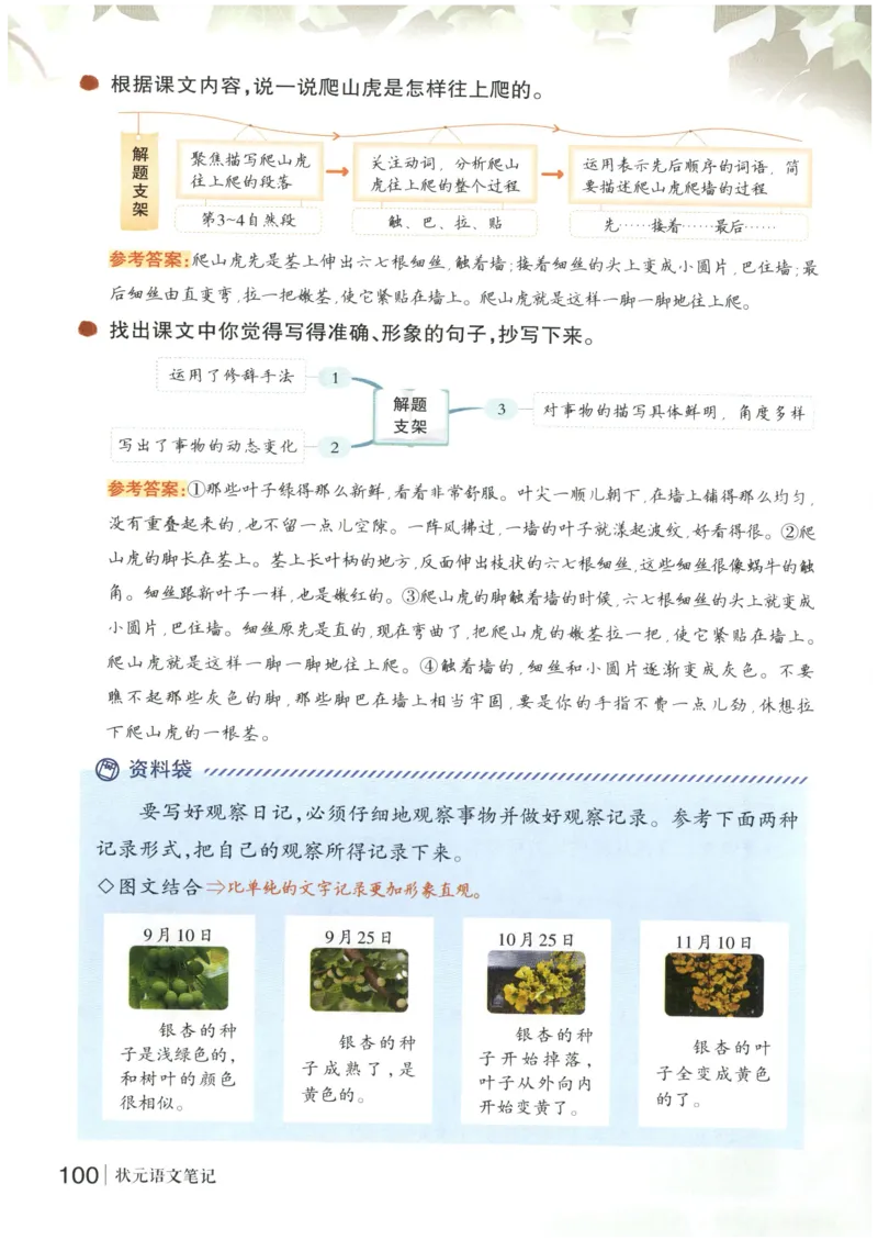 《状元笔记》_25秋小学语数英习题试卷_语文_25秋《状元笔记》语文12456_4年级语文《状元笔记》25秋