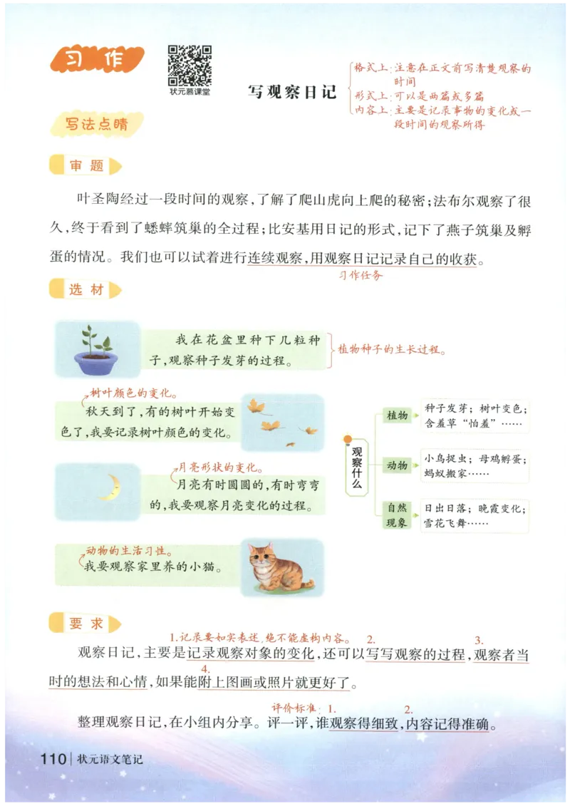 《状元笔记》_25秋小学语数英习题试卷_语文_25秋《状元笔记》语文12456_4年级语文《状元笔记》25秋