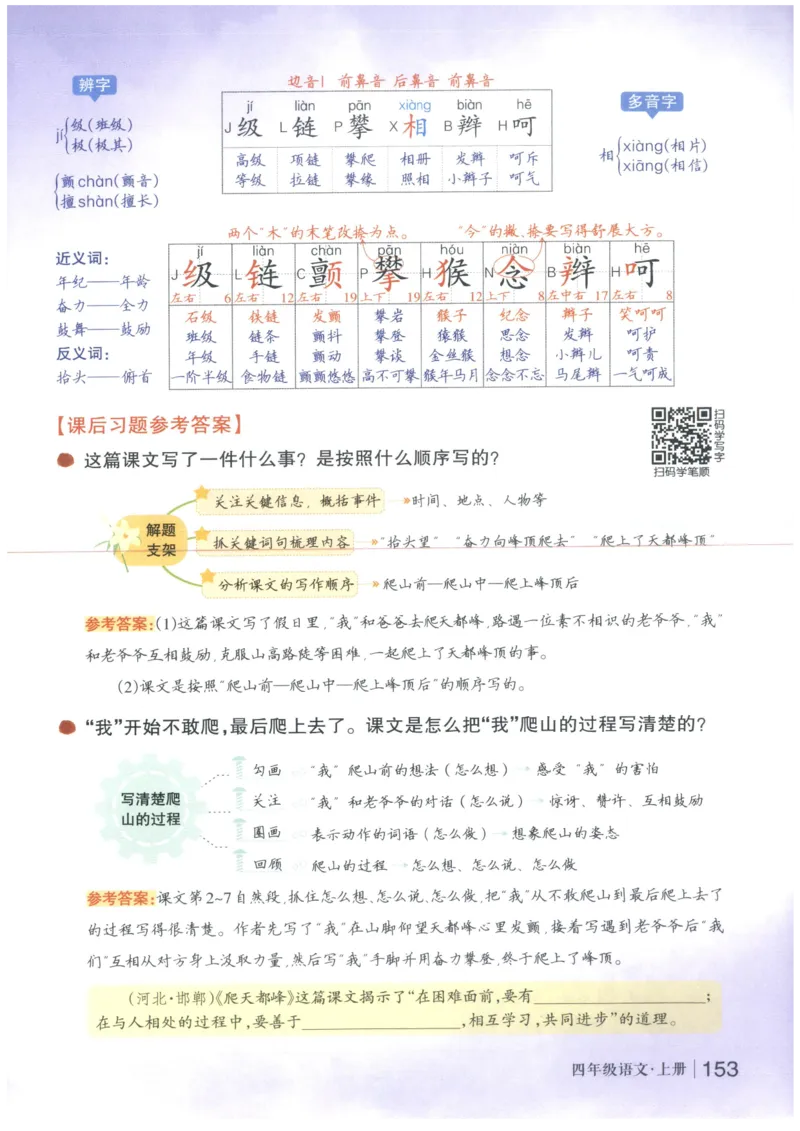 《状元笔记》_25秋小学语数英习题试卷_语文_25秋《状元笔记》语文12456_4年级语文《状元笔记》25秋