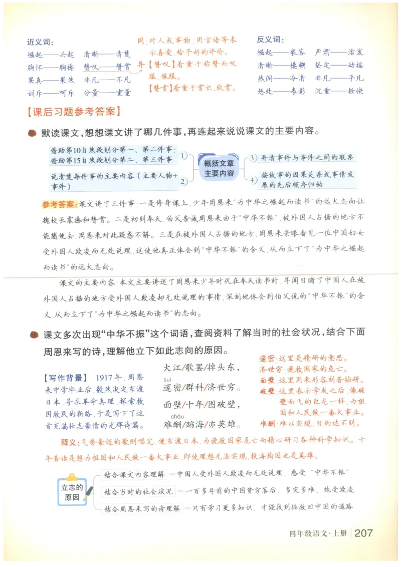 《状元笔记》_25秋小学语数英习题试卷_语文_25秋《状元笔记》语文12456_4年级语文《状元笔记》25秋