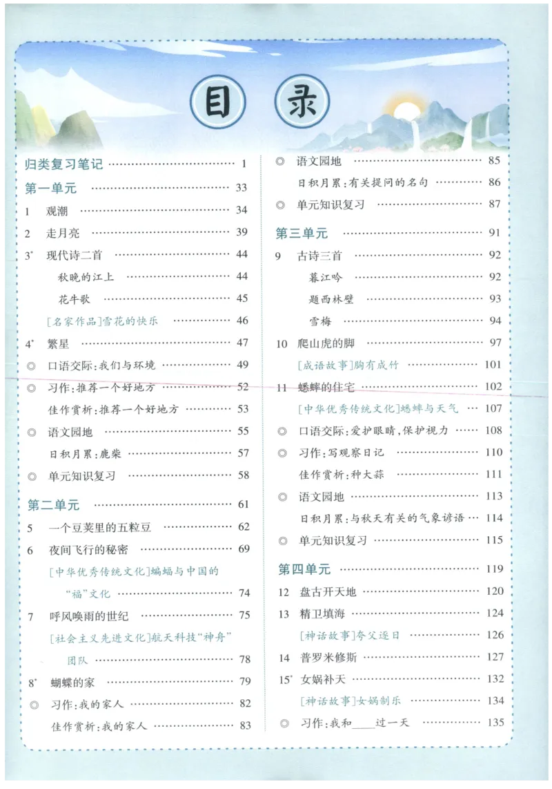 《状元笔记》_25秋小学语数英习题试卷_语文_25秋《状元笔记》语文12456_4年级语文《状元笔记》25秋