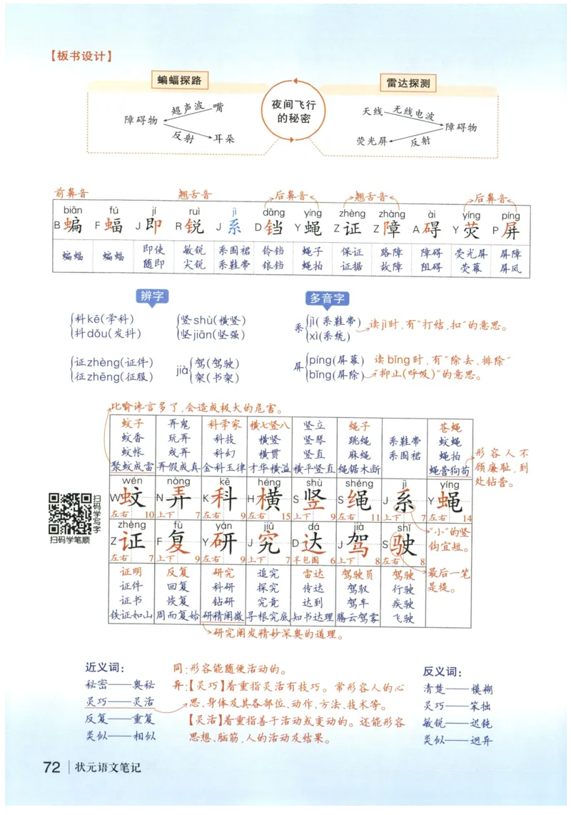 《状元笔记》_25秋小学语数英习题试卷_语文_25秋《状元笔记》语文12456_4年级语文《状元笔记》25秋