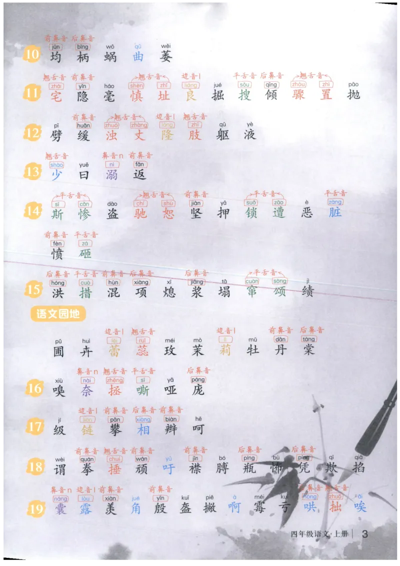 《状元笔记》_25秋小学语数英习题试卷_语文_25秋《状元笔记》语文12456_4年级语文《状元笔记》25秋