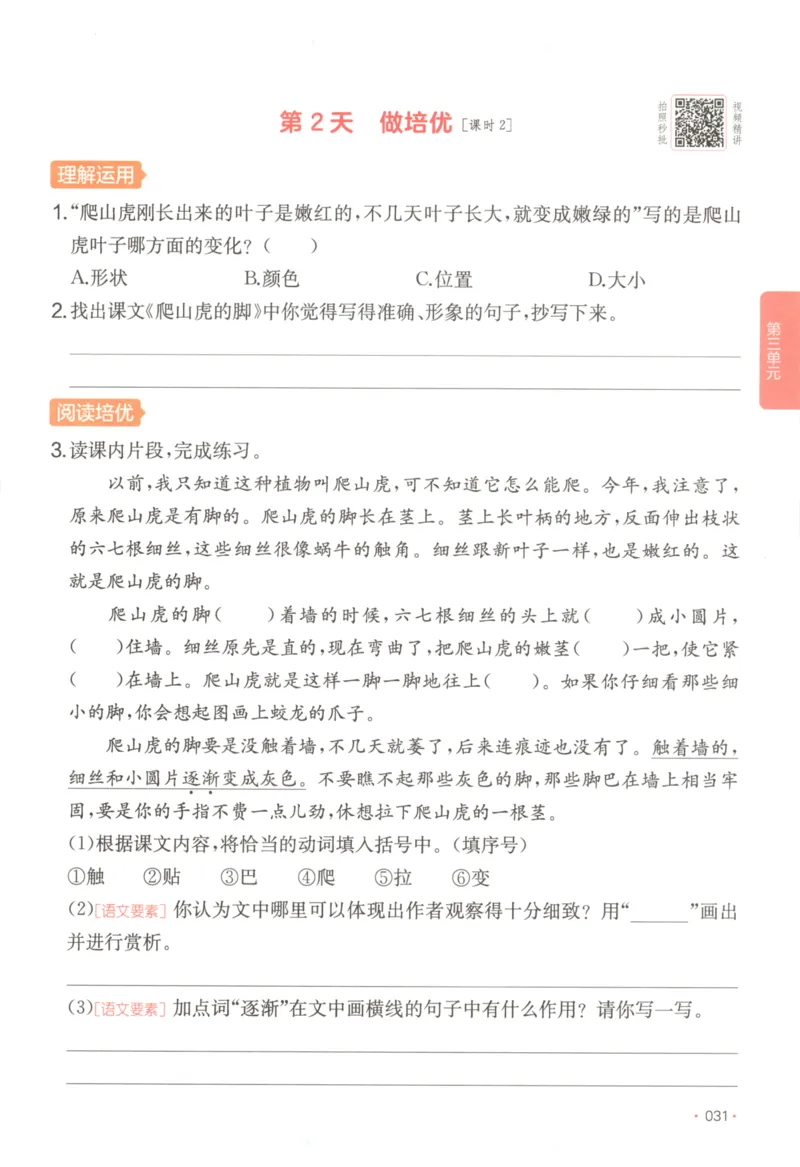 2025秋一本课后小练习语文4上_25秋小学语数英习题试卷_语文_一本《小学语文课后小练习》25秋