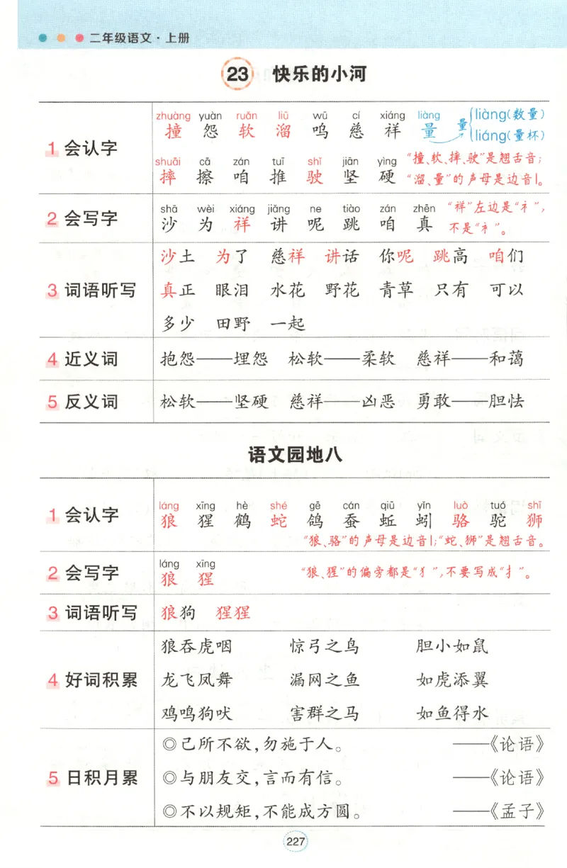 《背记清单》_25秋小学语数英习题试卷_语文_25秋《状元笔记》语文12456_2年级语文《状元笔记》25秋