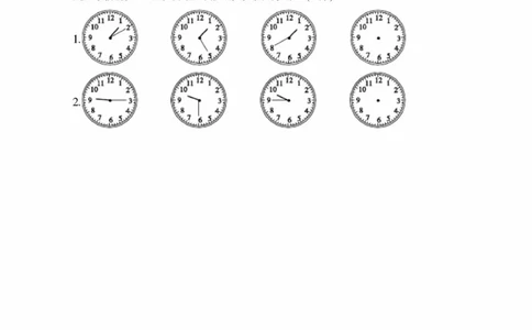 二年级上册数学认识时钟第7单元练习（含答案）_二年级上下册资料_小学二年级学习资料-25年更新版_2-03、小学二年级数学上册_2-3-2、练习题、作业、试题、试卷_通用