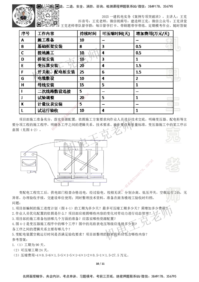 2025一建机电案例班-专题1进度管理（2）_2026年一级建造师_2026年一建机电_2025年一建机电SVIP_04-冲刺串讲✿考点强化✿小灶集训_49-机电《案例专项班》王克SMR_讲义