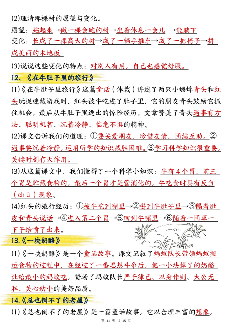 三年级上册语文期中总复习重点知识点归纳整理(小张老师整理)_三年级上下册资料_三年级上册小红书同款资料_三年级(1)
