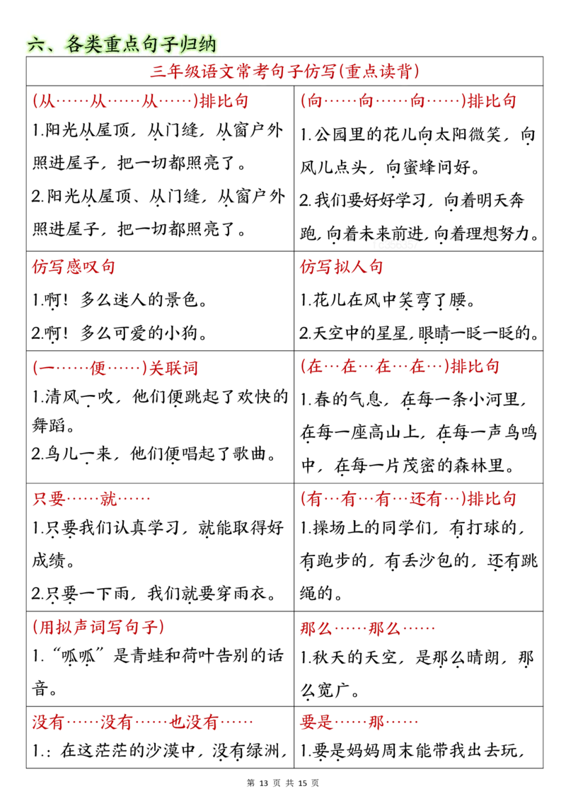 三年级上册语文期中总复习重点知识点归纳整理(小张老师整理)_三年级上下册资料_三年级上册小红书同款资料_三年级(1)