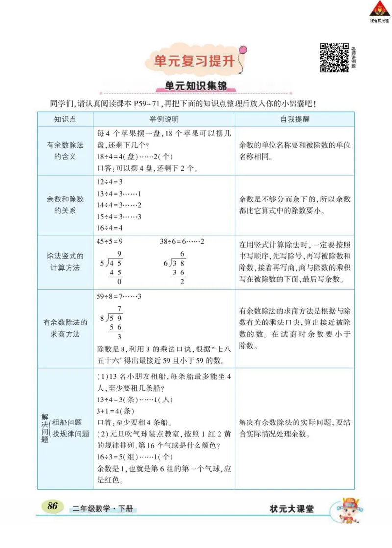 《状元大课堂》数学2年级下册（RJ）_二年级上下册资料_小学二年级学习资料-25年更新版_2-04、小学二年级数学下册_2-4-2、练习题、作业、试题、试卷_人教版_电子册类