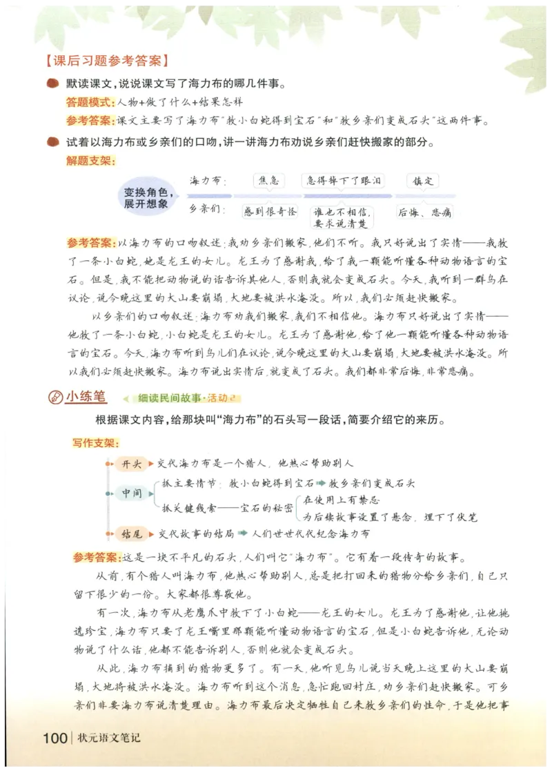 《状元笔记》_25秋小学语数英习题试卷_语文_25秋《状元笔记》语文12456_5年级语文《状元笔记》25秋
