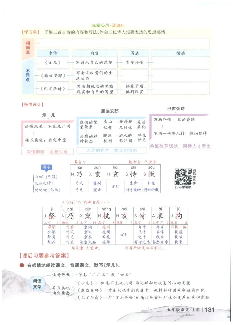 《状元笔记》_25秋小学语数英习题试卷_语文_25秋《状元笔记》语文12456_5年级语文《状元笔记》25秋