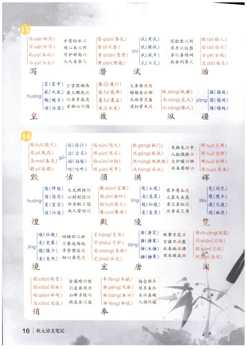 《状元笔记》_25秋小学语数英习题试卷_语文_25秋《状元笔记》语文12456_5年级语文《状元笔记》25秋