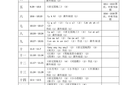 一年级上册语文教学进度表_25秋七彩课堂统编版语文一年级上册教学资源包_七彩课堂统编版语文一年级上册教案_一上教学进度表与教材分析