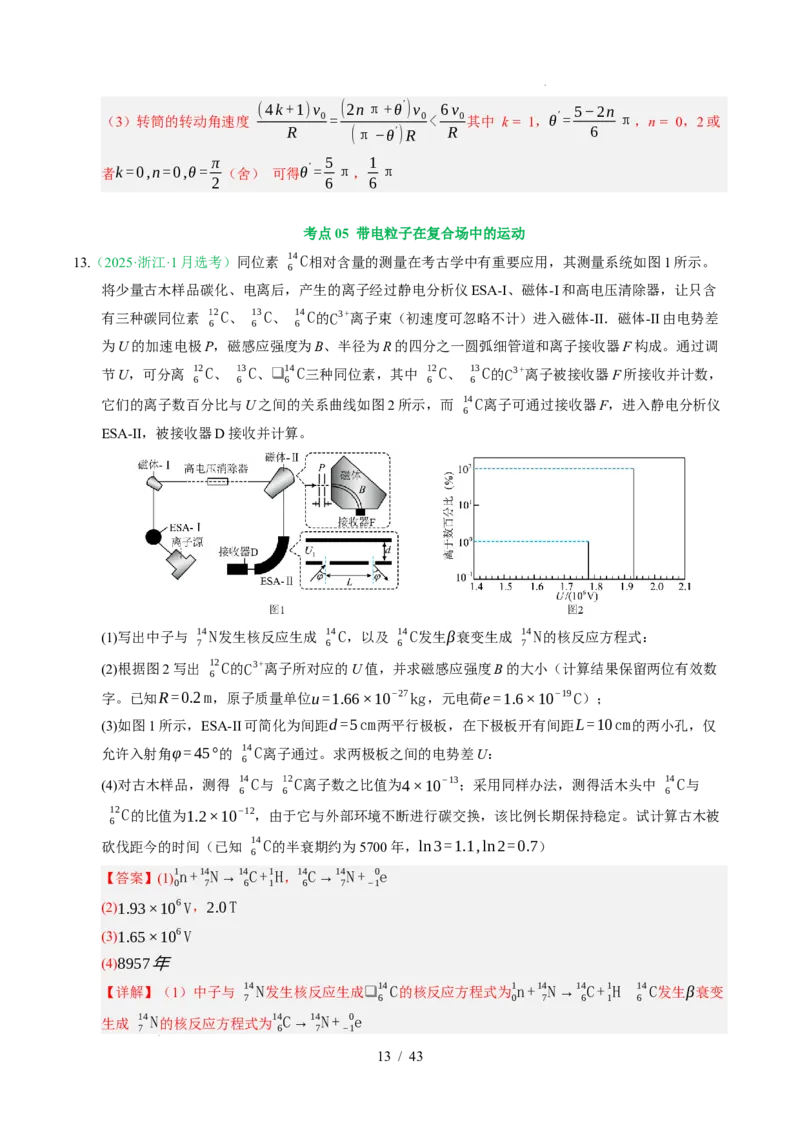 专题10磁场（浙江专用）（解析版）_浙江物理高考真题分类汇编（2021-2025）_专题10磁场（浙江专用）-五年（2021-2025）高考物理真题分类汇编