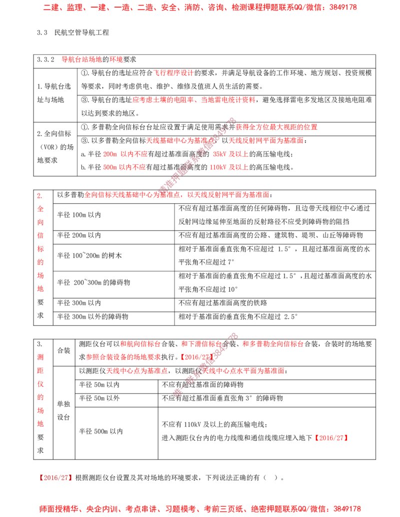 05.28-第3章-3.3-民航空管导航工程（二）_2026年一级建造师_2026年一建民航_2025年一建民航SVIP_02-基础精讲✿高端面授✿深度强化_11-民航《教材精讲班》高永志SMR_03.第三章