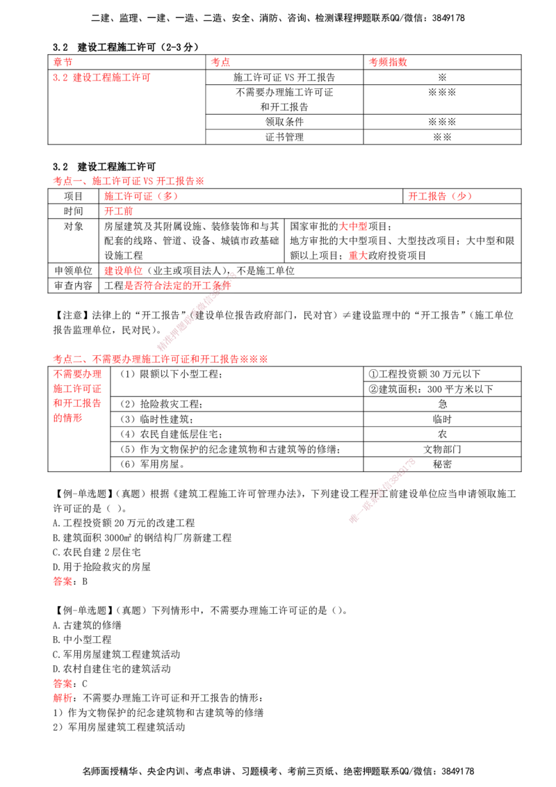 21-第3章-3.2-建设工程施工许可_2026年一建法规_2025年一建法规SVIP_02-基础精讲✿高端面授✿深度强化_10-法规《天一精讲班》王欣KL_讲义