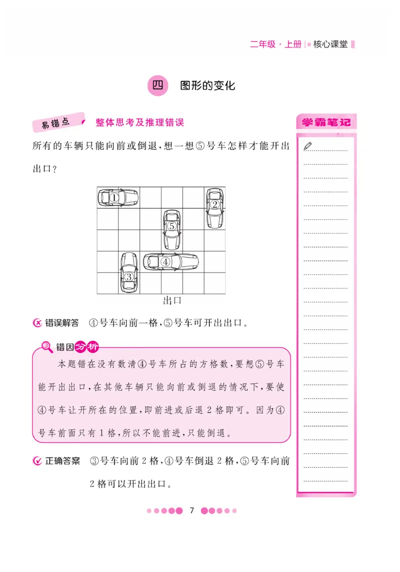 《核心课堂》易错清单-数学2年级上册（BS）_二年级上下册资料_小学二年级学习资料-25年更新版_2-03、小学二年级数学上册_2-3-2、练习题、作业、试题、试卷_北师大版_电子册类
