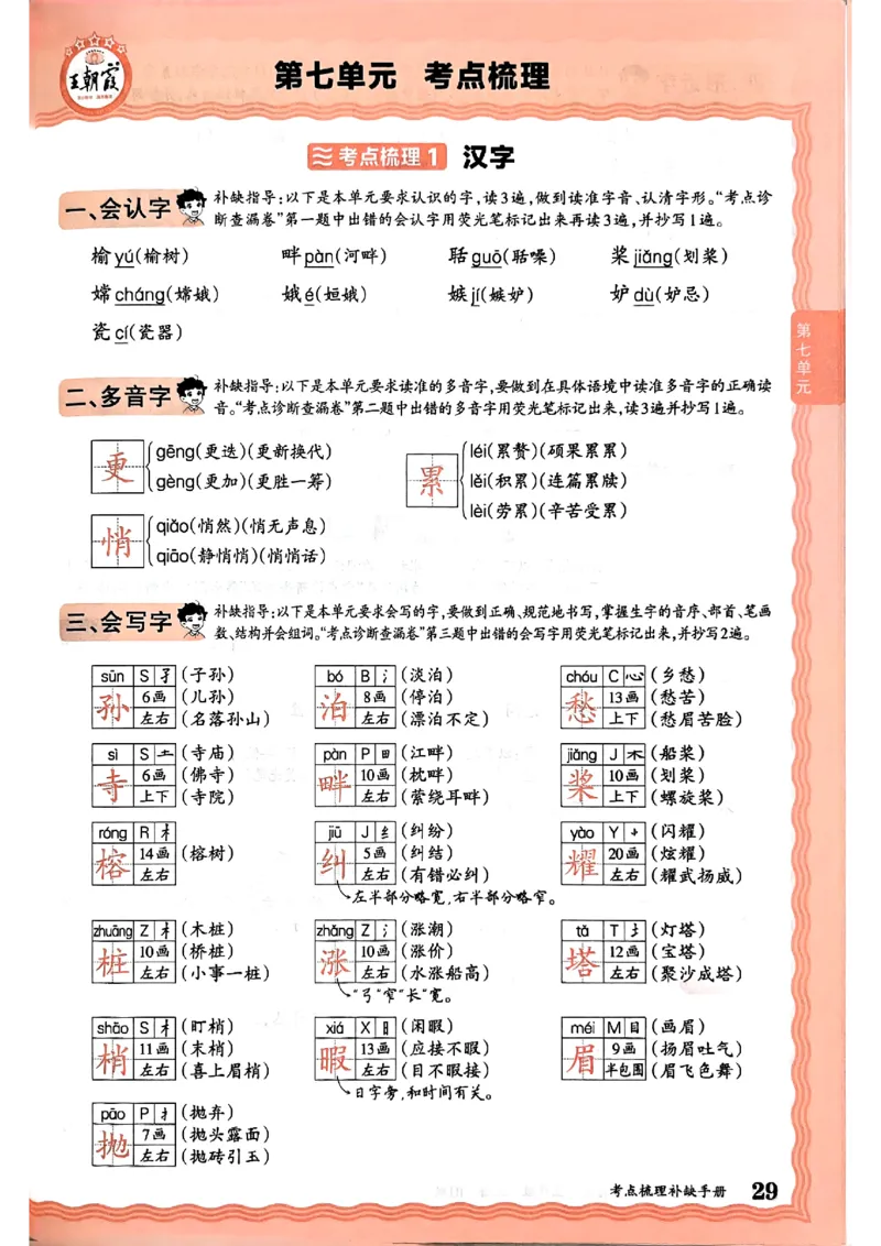 25秋五上语文人教版《王朝霞考点梳理时习卷》补缺手册_25秋小学语数英习题试卷_数学_人教版_人教版数学《王朝霞考点梳理时习卷》_五年语文上册《王朝霞考点梳理时习卷》25秋(1)