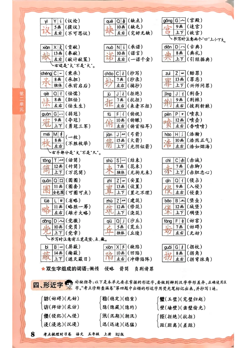 25秋五上语文人教版《王朝霞考点梳理时习卷》补缺手册_25秋小学语数英习题试卷_数学_人教版_人教版数学《王朝霞考点梳理时习卷》_五年语文上册《王朝霞考点梳理时习卷》25秋(1)