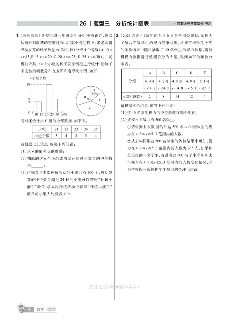 2026《中考数学45套》甘肃题型速练小卷_2026《中考》数学、英语、物理+化学安徽、河北、河南、山西、辽宁、湖北_2026《中考数学45套》全国地方版