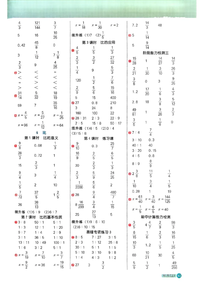 25秋六上计算小达人数学人教_25秋小学语数英习题试卷_数学_人教版_数学《阳光同学计算小达人》人教25秋_25秋《阳光同学计算小达人》人教版6上