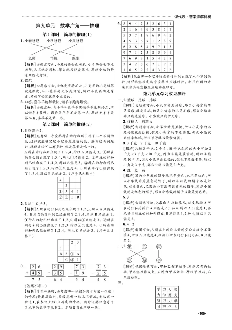 《课代表》数学2年级下册（RJ）_二年级上下册资料_小学二年级学习资料-25年更新版_2-04、小学二年级数学下册_2-4-2、练习题、作业、试题、试卷_人教版_电子册类