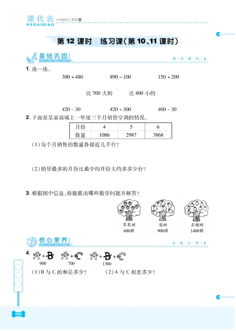 《课代表》数学2年级下册（RJ）_二年级上下册资料_小学二年级学习资料-25年更新版_2-04、小学二年级数学下册_2-4-2、练习题、作业、试题、试卷_人教版_电子册类