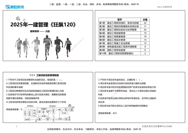 2025一建管理狂飙120分讲义（可打印版）_2026年一级建造师_2026年一建管理_2025年一建管理SVIP_04-冲刺串讲✿考点强化✿小灶集训_22-管理《狂飙集训班》大微RS_讲义
