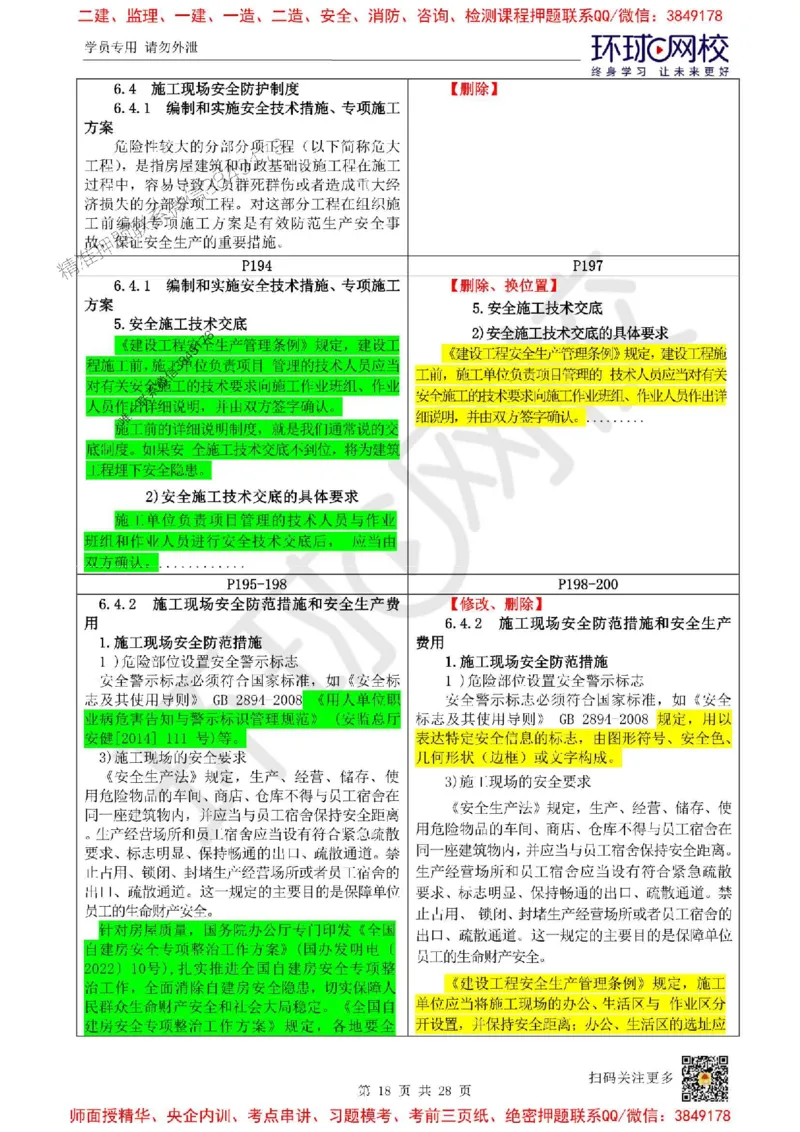 2025环球网校一级建造师《建设工程法规及相关知识》教材对比明细_2026年一建法规_2025年一建法规SVIP