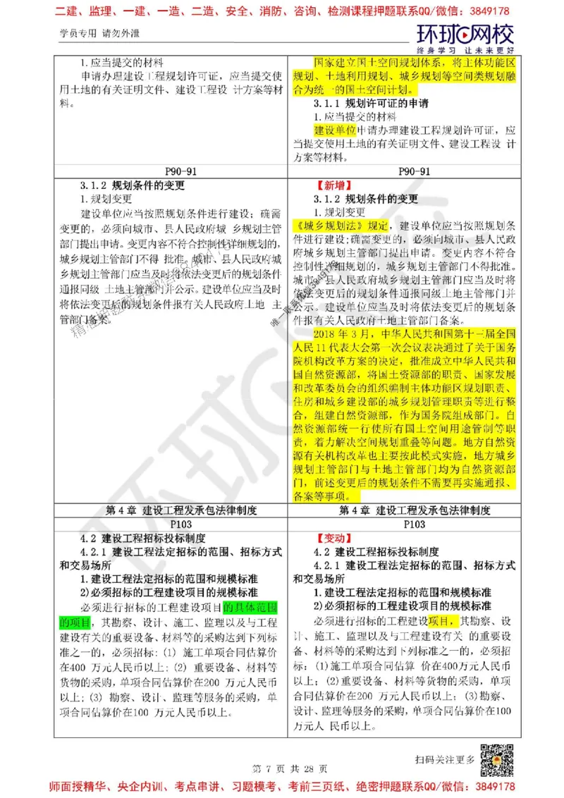 2025环球网校一级建造师《建设工程法规及相关知识》教材对比明细_2026年一建法规_2025年一建法规SVIP