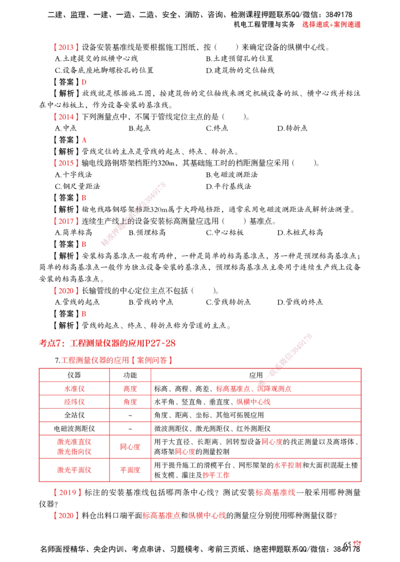 2025机电-选择速成+案例速通word讲义_2026年一级建造师_2026年一建机电_2025年一建机电SVIP_02-基础精讲✿高端面授✿深度强化_60-机电《简答速记直播》杨海军HX_讲义_2025总结资料