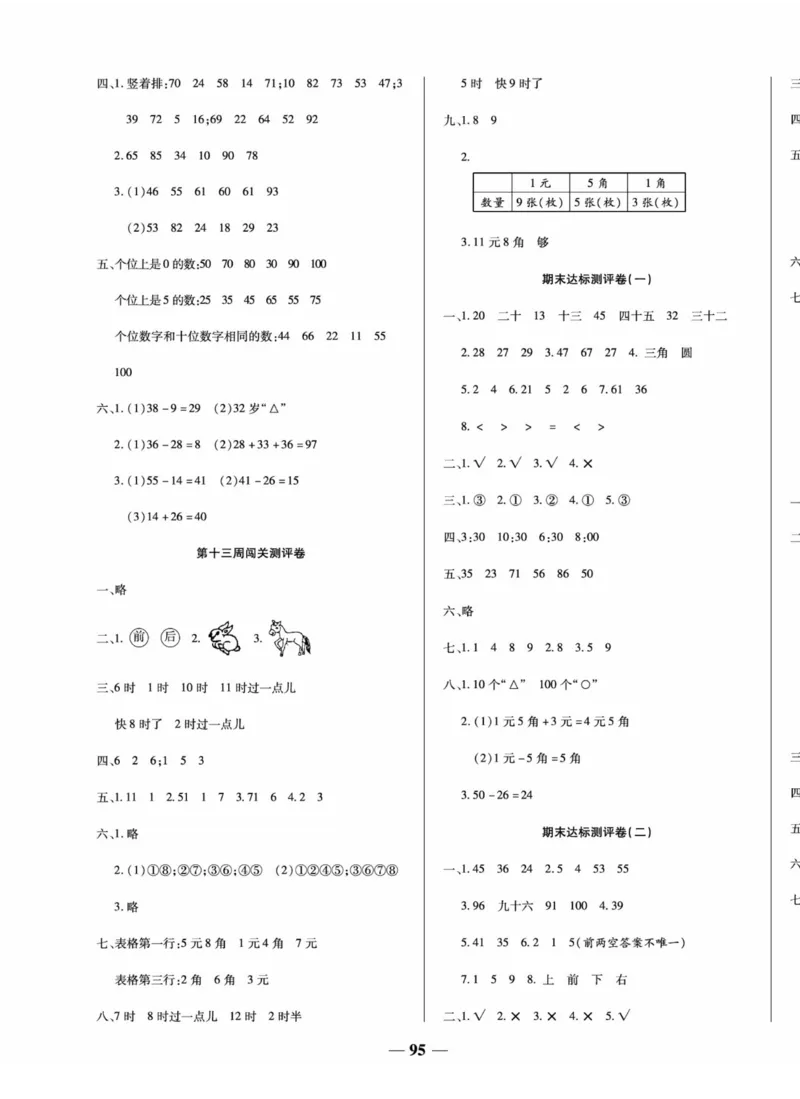 《状元大考卷》数学1年级下册（XS）_一年级上下册资料_小学一年级学习资料-25年更新版_1-04、小学一年级数学下册_1-4-2、练习题、作业、试题、试卷_西师版_电子册
