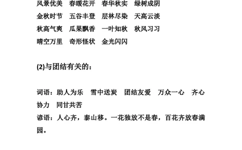 二年级上册-语文常用四字词语汇总_二年级上下册资料_小学二年级学习资料-25年更新版_2-01、小学二年级语文上册_2-1-1、复习、知识点、归纳汇总_知识汇总