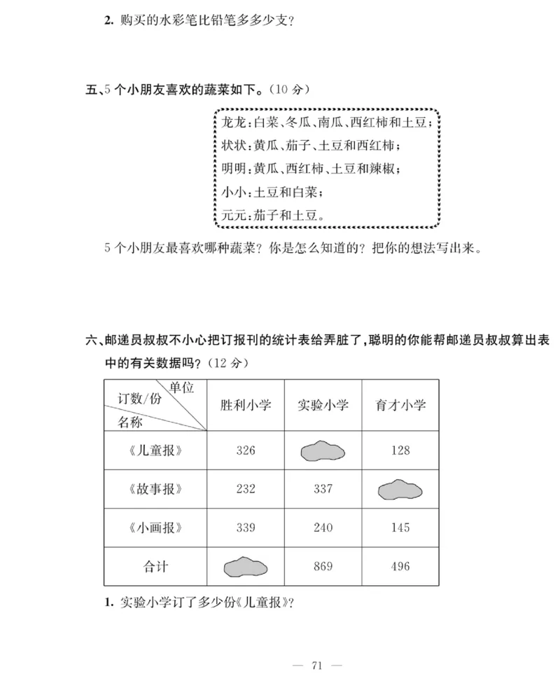 《绩优名卷》数学2年级下册（BS）_二年级上下册资料_小学二年级学习资料-25年更新版_2-04、小学二年级数学下册_2-4-2、练习题、作业、试题、试卷_北师大版_电子册类