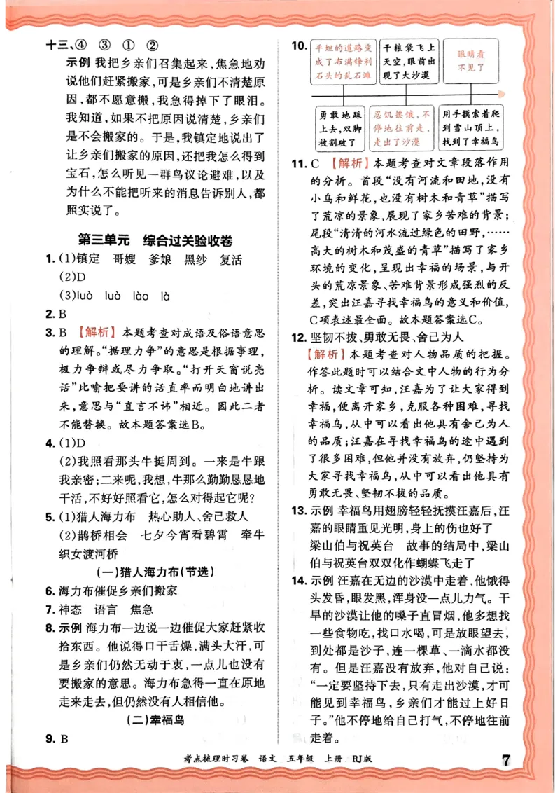 25秋五上语文人教版《王朝霞考点梳理时习卷》答案精解精析_25秋小学语数英习题试卷_数学_人教版_人教版数学《王朝霞考点梳理时习卷》_五年语文上册《王朝霞考点梳理时习卷》25秋(1)