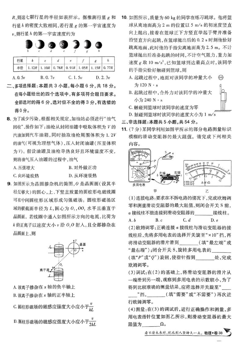 2025高考必刷卷42套物理新高考版_2025高中教辅（后续还会更新新习题试卷）_《2025高考必刷卷》_物理