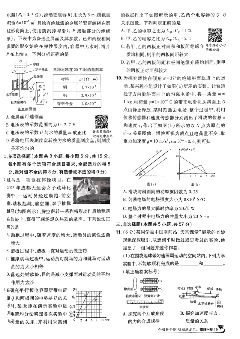 2025高考必刷卷42套物理新高考版_2025高中教辅（后续还会更新新习题试卷）_《2025高考必刷卷》_物理