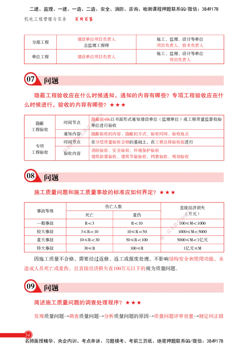 2025机电实务百问百答_2026年一级建造师_2026年一建机电_2025年一建机电SVIP_02-基础精讲✿高端面授✿深度强化_60-机电《简答速记直播》杨海军HX_讲义