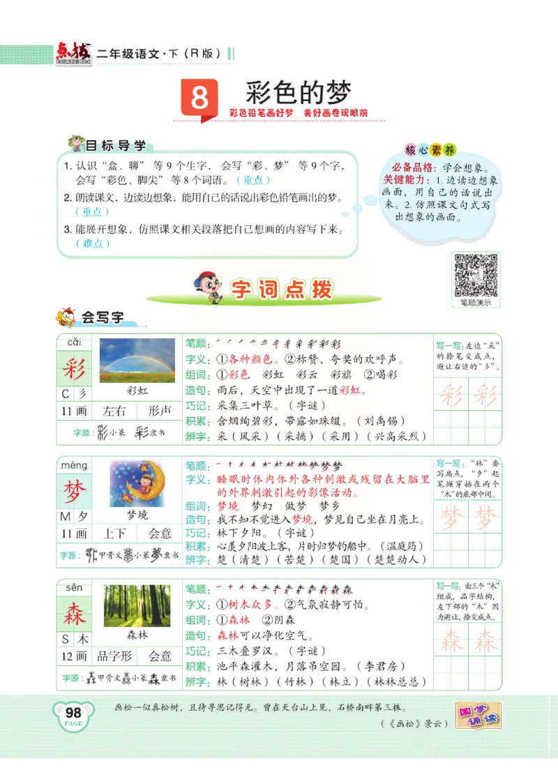 《点拨》语文2年级下册（RJ）(2)_二年级上下册资料_小学二年级学习资料-25年更新版_2-02、小学二年级语文下册_2-2-2、练习题、作业、试题、试卷_电子册类