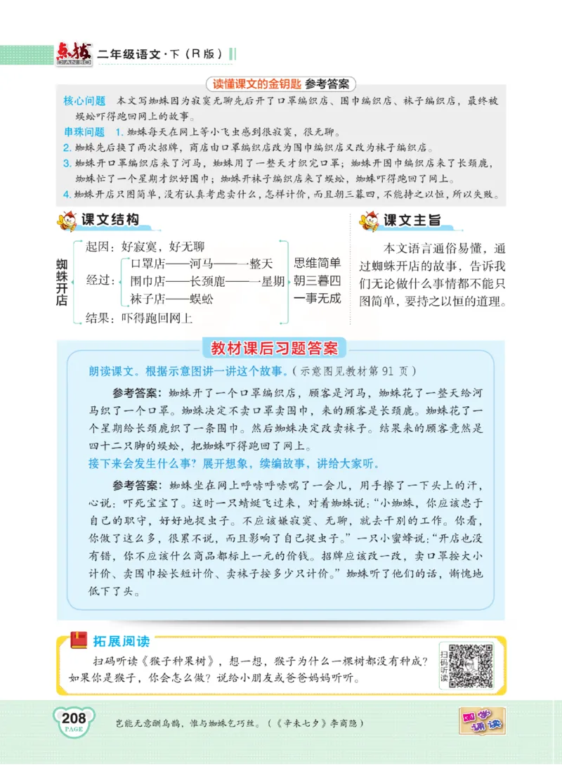 《点拨》语文2年级下册（RJ）(2)_二年级上下册资料_小学二年级学习资料-25年更新版_2-02、小学二年级语文下册_2-2-2、练习题、作业、试题、试卷_电子册类