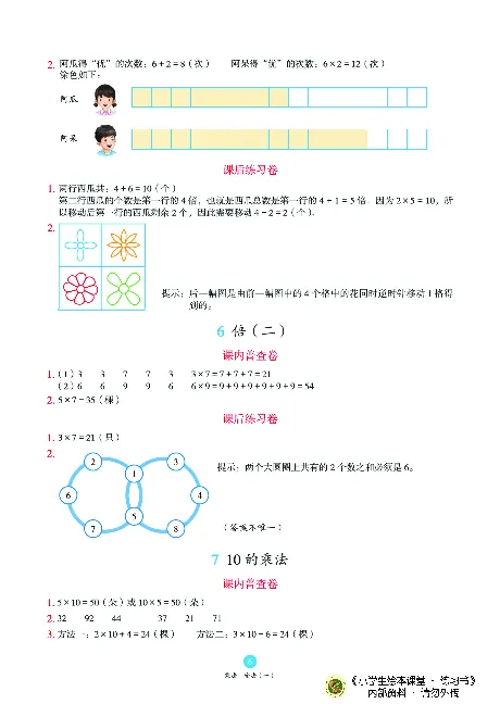 《绘本课堂》二（上）沪教数学内部资料B2_二年级上下册资料_小学二年级学习资料-25年更新版_2-03、小学二年级数学上册_2-3-2、练习题、作业、试题、试卷_沪教版_电子册类