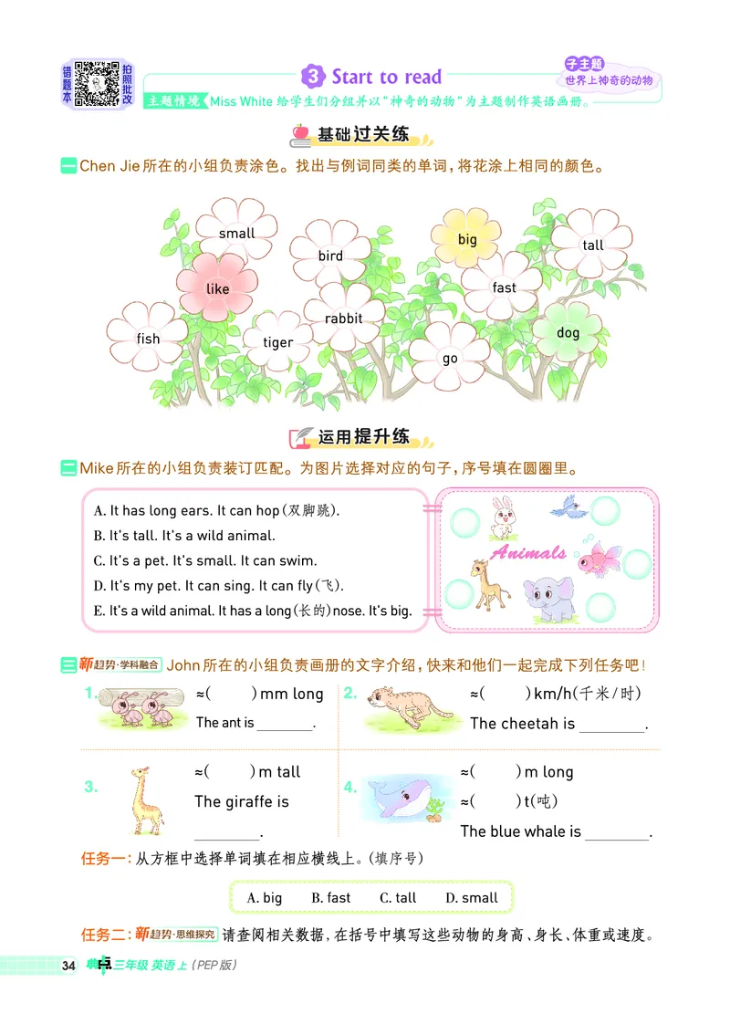 25秋典中点三年级英语上（R-pep版）_25秋小学语数英习题试卷_英语_人教版_25秋1-6年级典中点英语人教PEP抢先版