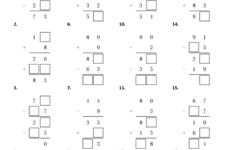 二上数学100以内连加减竖式填空方框计算专项练习36套_三年级上下册资料_三年级上册小红书同款资料_三年级(1)